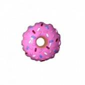 Пончик 14см розовый с пищалкой латексная игрушка для собак