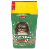 Наполнитель 7л Сибирская кошка Лесной древесный для кошек
