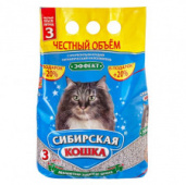 Наполнитель 3л Сибирская кошка Эффект впитывающий для кошек