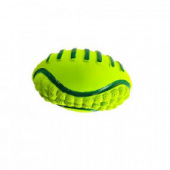 Мяч Регби 11,5см зеленый с пищалкой латексаная игрушка для собак